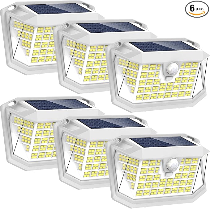 LANSOW Solar Motion Lights Outdoor 6 Pack, 188
